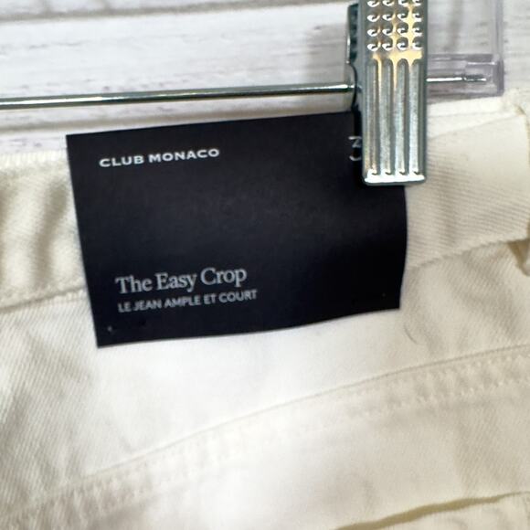 NEW Club Monaco Ecru The Easy Crop Jeans, NWT, Size 31, MSRP $130 - Picture 5 of 11